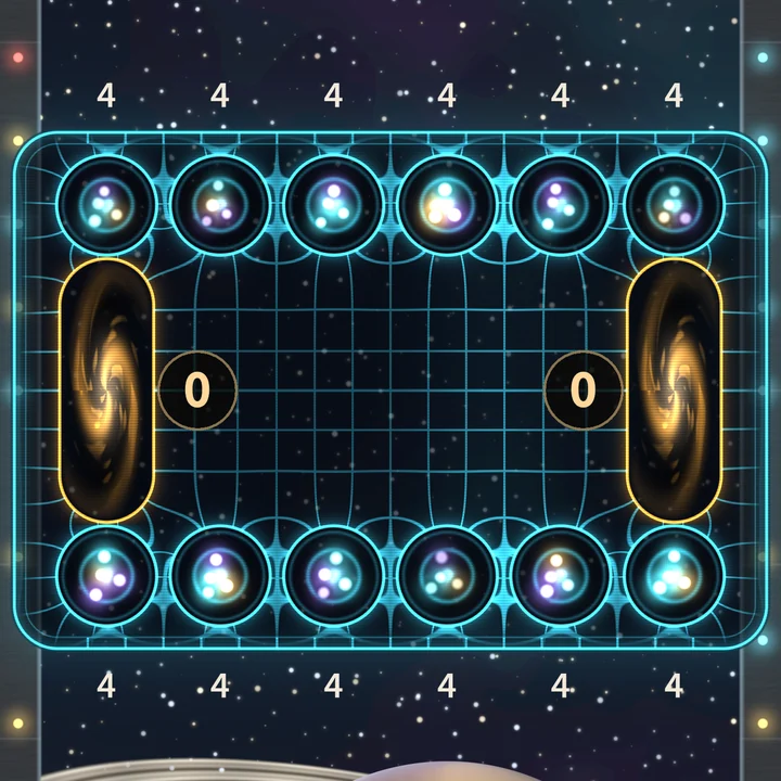 Gravity Wells, a mancala board from the shop where the pits are stars
